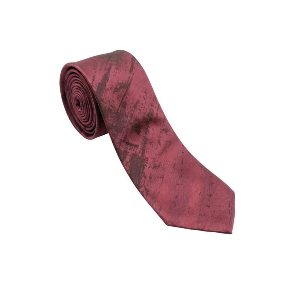 Armani Collezioni Mens Burgundy / Black Abstract Pattern Neck Tie